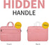 RAINYEAR 15.6" Laptop Sleeve Case, Briefcase with Hidden Handle for Chromebook, Pink