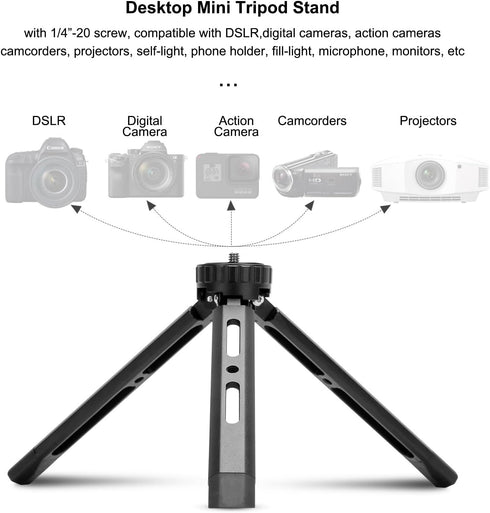 Mini Tripod Rotatable 4-Level Adjustable Tabletop Handle Grip for Osmo Mobile, DJI Ronin, Gimbal Stabilizers