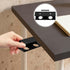 DOITOOL Desk Black Metal Laptop Holder Clamp with Keyboard Tray, Side Desk Storage Organizer for Home Office, Laptop
