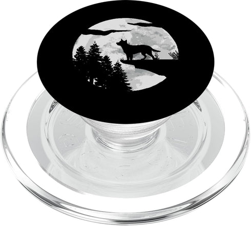 Australian Cattle Dog Moonlit Night PopSockets MagSafe PopGrip for iPhone