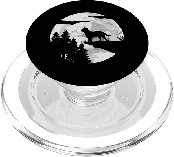 Australian Cattle Dog Moonlit Night PopSockets MagSafe PopGrip for iPhone