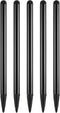 MECCANIXITY 5pcs 2 in 1 Phone Touch Screen Pen, Aluminum Alloy with Resistance Capacitive Tips (Universal, Black)