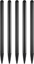 MECCANIXITY 5pcs 2 in 1 Phone Touch Screen Pen, Aluminum Alloy with Resistance Capacitive Tips (Universal, Black)