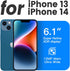Mkeke for iPhone 14 Case for iPhone 13 Case Clear Transparent Shockproof Bumpers Cases for iPhone 13/14