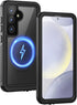Lanhiem Magnetic Case for Samsung Galaxy S24, IP68 Waterproof Dustproof Rugged Full Body Cover with Screen Protector