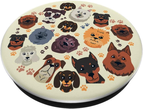 Animal Lover Dog Lover Pet Owner Paw Prints Cute Animal Dog PopSockets Standard PopGrip