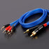 KK Cable V1-W2 18 GAUGE OFC Speaker Wire Pair with RCA Male to 2 Pair Pin Plugs (3M/9.8ft)
