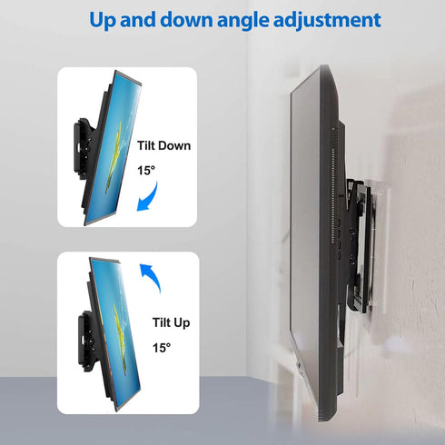 Tilt TV Wall Mount for Most 32-68 Inch TVs, Universal Low Profile VESA Mount with Loading Capacity 132lbs