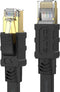 Senetem Cat 8 Ethernet Cable 100FT, High Speed 40Gbps 2000Mhz Flat Internet