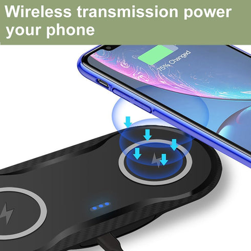 2 * 15W Dual Wireless Charger for Multiple Devices, 30W Fast Charging Pad for Apple iPhone, AirPods, Samsung, Google