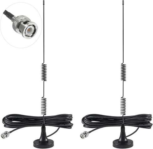 AEDIKO 2pcs Police Scanner Antenna - 20-1300MHz Radio Scanner Antenna for Police Radio