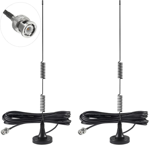 AEDIKO 2pcs Police Scanner Antenna - 20-1300MHz Radio Scanner Antenna for Police Radio