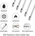 25 PCS Heavy Duty Zip Ties, 10 Inch Outdoor Cable Ties, 304 Stainless Steel for Home Improvement, Machinery, Vehicles