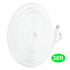 LEFXMOPHY 30ft Power Cord for WYZE Cam Pan V3 90 Degree L-Shape Connector Micro USB Right Angle Extension Charging Cable Long Flat White Extender
