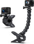 Jaws Flex Clamp Mount Gooseneck Clip for GoPro Hero 1-13, Session, DJI Osmo Action Cameras
