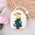 Christmas Tree Crochet Mini Bag Handmade Knit Earbud Pouch for Holiday Festival Gift Christmas Tree Headphone Cable