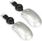 EEEKit 2 Pack Mini Retractable Cable USB Optical Mouse in White