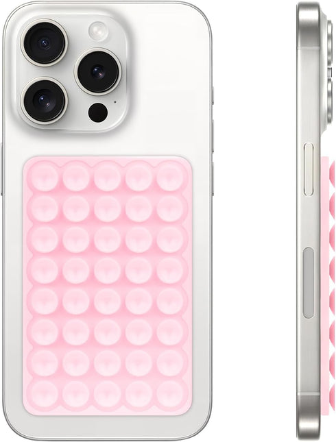 QxbBox Silicone Suction Cup Phone Case Mount, Hands-Free Strong Grip Holder for Selfies