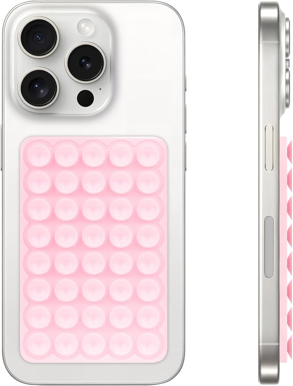 QxbBox Silicone Suction Cup Phone Case Mount, Hands-Free Strong Grip Holder for Selfies