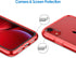 JETech Case for iPhone XR 6.1-Inch, Non-Yellowing Shockproof Bumper Cover, Anti-Scratch Clear Back (Red)
