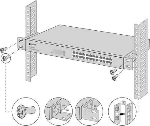 TP-Link RackMount Kit-13 Mounting Bracket - Compatible with TP-Link 13-inch Rackmount Switches and Routers