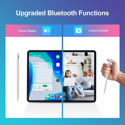 Bluetooth Stylus Pen for iPad Mini 6 5, 6th 5th Generation 2021 8.3" 7.9", Tilt Sensitive, Camera Shutter Remote