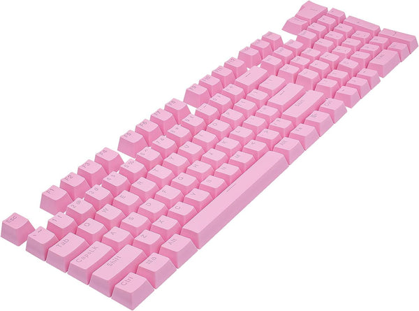 Granvela Keycaps, 104 Keys ABS Keycap Set for Mechanical Keyboards, ANSI US-Layout, Light Pink for RGB