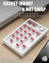 Gasket Creamy Wireless Mechanical Numpad, Programmable Macro Keypad with RGB Backlit, Hot Swappable, Rechargeable,