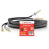 Nakamichi Excel Series 24k Gold Plated Banana Plug with 12AWG Speaker Cable Wire, 3 Feet, Heavy Duty Braided