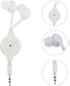 Retractable Earbuds, 3pcs Wired Retractable Earphone Stereo in-Ear Earbuds 3.5mm Jack Earphones for Cell Phones Tablets