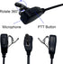 Walkie Talkie Earpiece with Mic PTT, 2 Pin Covert Acoustic Tube for Baofeng UV-5R, 2 Pack