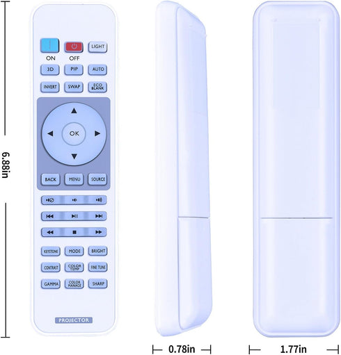 PZL Replacement Remote Control for BenQ Digital Projector HT2050A W1050 HT1070A TH670 HT2050 HT4050 W1350 W2000 HT3050