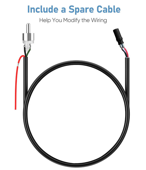 YQMAJIM Backup Camera Video Cable, CVBS RCA Male Connector to 4 PIN Female Adapter Wire