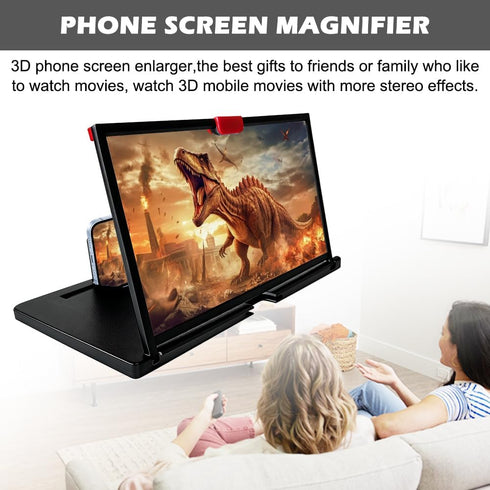 Olnverath 12'' Phone,3D Screen Amplifier for Cell HD Screen Expanders for Movie,Video,Gaming,Foldable Mobile Phone