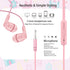 2 Packs of Earbuds Set with Case for Kids, Wired Headphones with Case and Small Size Ear Tips, Cute Earphones for Phone