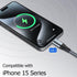 Puxnoin 6ft USB C to USB C Cable 60W, 3-Pack Fast Charging for iPhone 15, MacBook Pro, iPad Pro, Galaxy S20 & More.