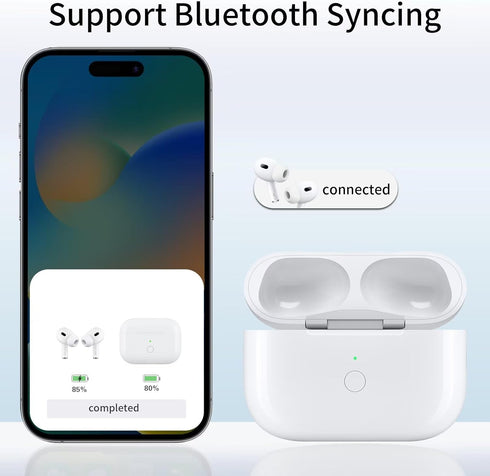 Wireless Charging Case Compatible for AirPods Pro 1st & 2nd Generation with USB-C Charging, Replacement Charger Case