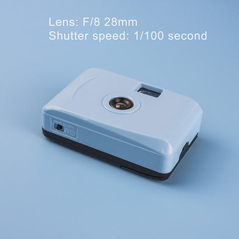 35mm Reloadable Waterproof Film Camera for Snorkeling, Manual Exposure, Without Film (Blue)
