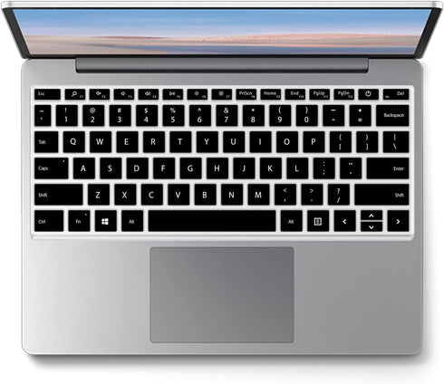 Keyboard Cover for 12.4" Newest Microsoft Surface Laptop Go 2 14" 2022 & Surface Laptop Go 2021 2020 with Touchscreen Keyboard Skin (Black)