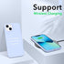 ORNARTO iPhone 13 Case 6.1" - Slim Liquid Silicone, 3 Layers, Full Coverage Soft Gel Rubber - Baby Blue
