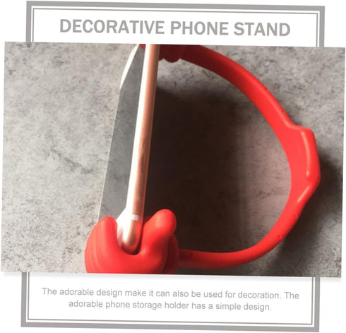 MOBUTOFU 2pcs Thumbs Gesture Phone Holder Flexible Mobile Phone Supports Desk Stands in Purple and Red