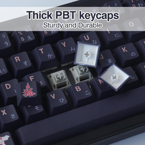 JOMKIZ Keycaps, 148 Keys Dye Sublimation Cherry Profile Keycap Set for Cherry MX Switches Mechanical Keyboards