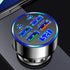 6-in-1 Multi-Port Car Charger with Voltage Detection, 2PD+3USB+QC3.0 Fast Charge Adapter for iPhone, Android, Samsung