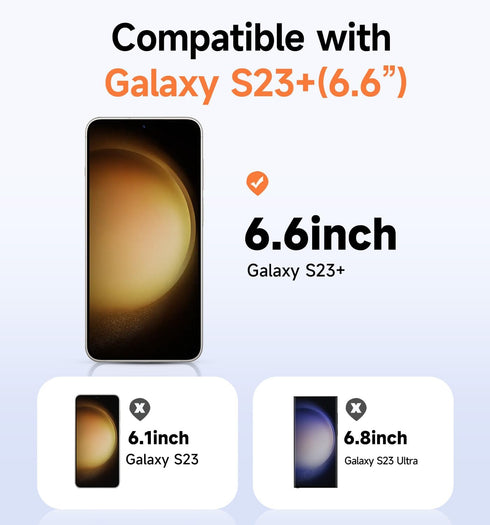 MAGIC JOHN 2 Pack for Samsung Galaxy S23 Plus/ S23+ (6.6 Inch) Privacy Screen Protector Tempered Glass, Bubble Free,Auto Dust-Elimination Installation, Anti Scratch, Anti-spy