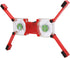DR-S02 Laptop Cooling Pad, Folding Cooler with Dual Fans, Portable USB Powered Notebook Radiator Stand (Red)
