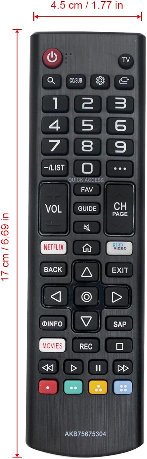 AKB75675304 Replacement Remote Control for LG Smart TV 43LM5700PUA 65UM73000PUA 32LM6350PUA 43UM6900PUA 49UM6900PUA