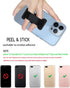 WUOJI -2Pack(Black) Finger Strap Phone Holder - Ultra Thin Anti-Slip Universal Cell Phone Grips Band Holder for Back