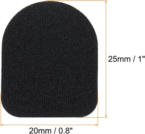 MECCANIXITY Gloves Touch Screen Sticker Ultra High Sensitivity Flexible Carbon Fiber Ultra Thin Stickers Black for Gloves, Pack of 40