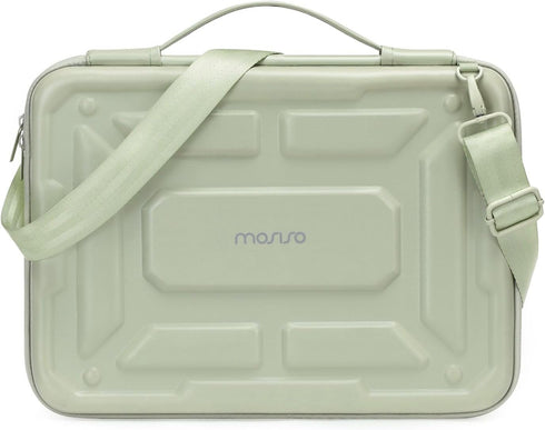 MOSISO Waterproof Laptop Shoulder Bag for MacBook Pro 14 inch 2023/2022/2021, Shockproof Carrying Case, Antique Green
