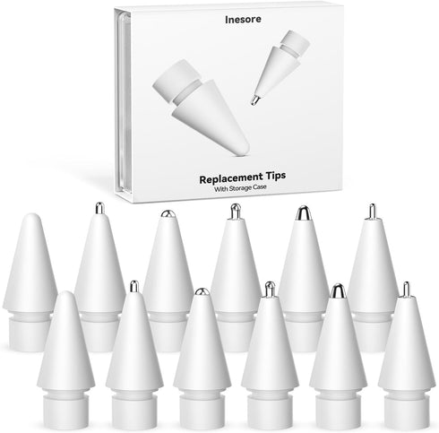 Inesore for Apple Pencil Tips Accessories with Exquisite Pen Tip Storage Box,Upgraded Tips